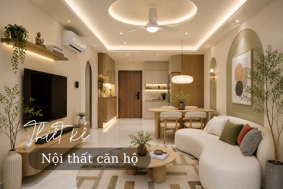 Thiết kế nội thất căn hộ hiện đại tối ưu không gian sống