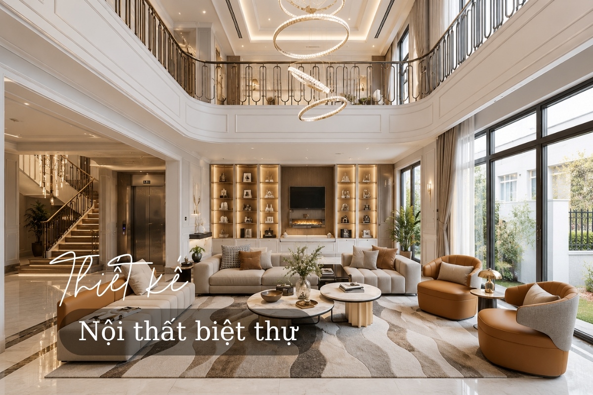 Thiết kế nội thất biệt thự sang trọng, đẳng cấp