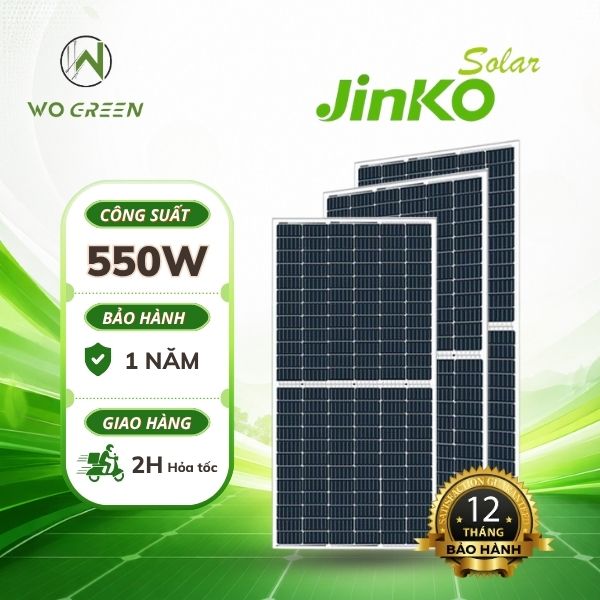 Pin Jinko 550W | Tấm pin Jinko solar công suất cao