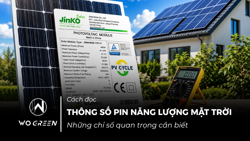 Cách đọc thông số pin năng lượng mặt trời