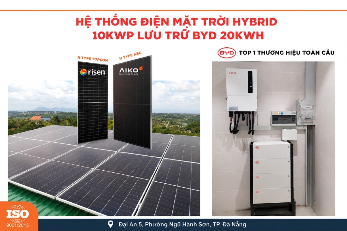 Hệ thống điện mặt trời lưu trữ (hybrid)