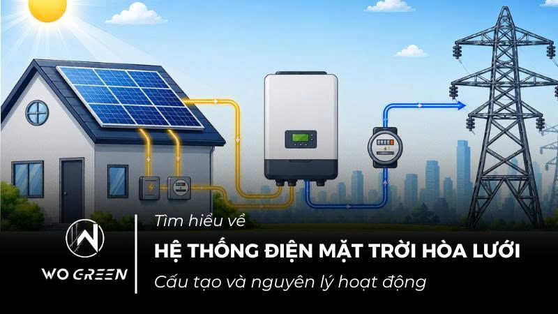 Hệ thống điện mặt trời hòa lưới (On-Grid)