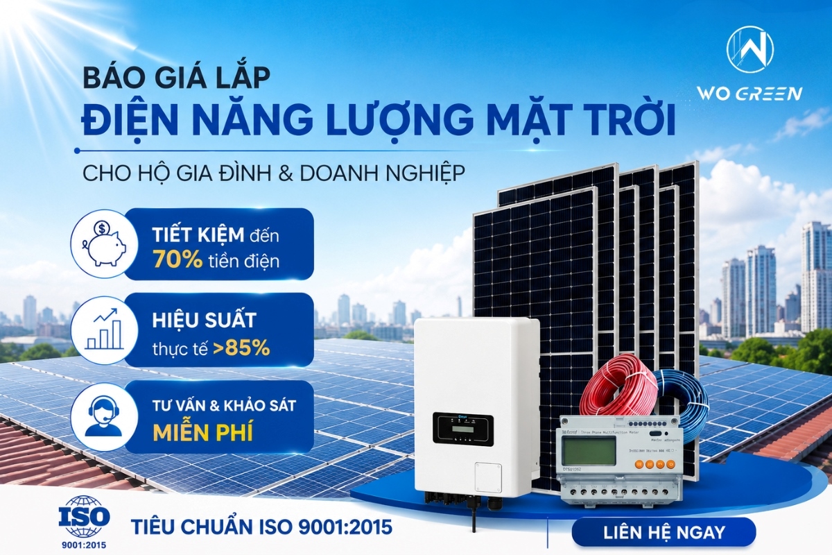 Báo giá lắp điện năng lượng mặt trời mới nhất