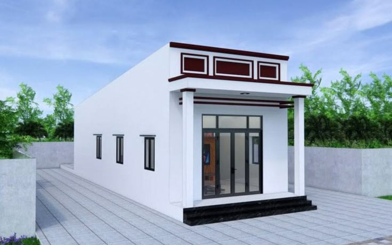 Mẫu nhà cấp 4 nông thôn phong cách hiện đại tối giản (Nguồn: Internet) 
