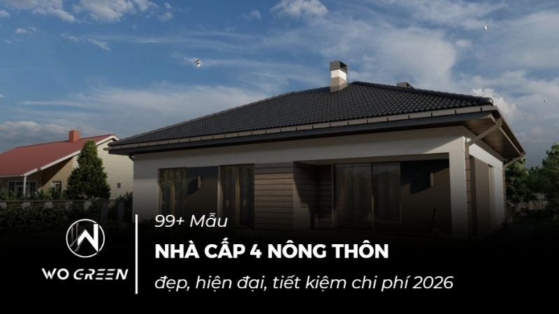 99+ Mẫu nhà cấp 4 nông thôn đẹp, hiện đại, tiết kiệm chi phí 2026