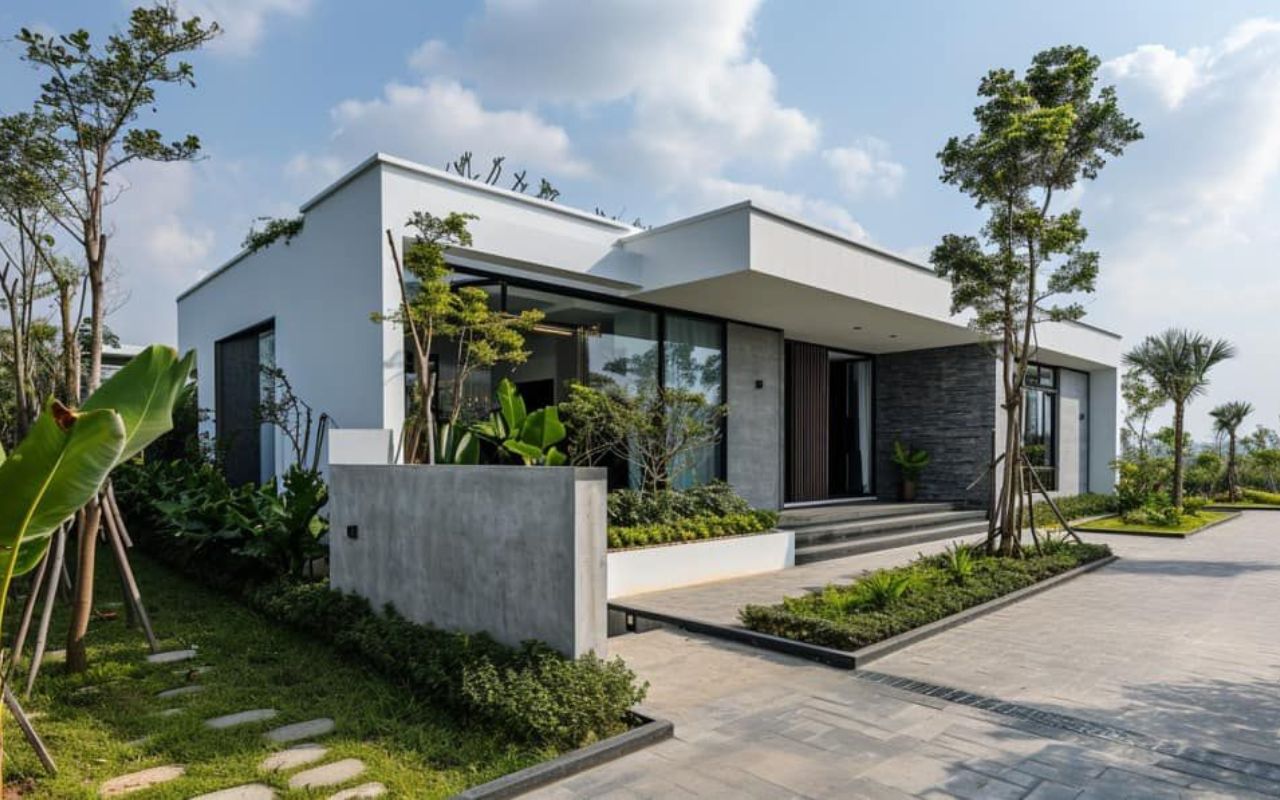 Mẫu nhà cấp 4 nông thôn 300 – 400 triệu hiện đại, đầy đủ tiện nghi cho gia đình trẻ (Nguồn: Internet)
