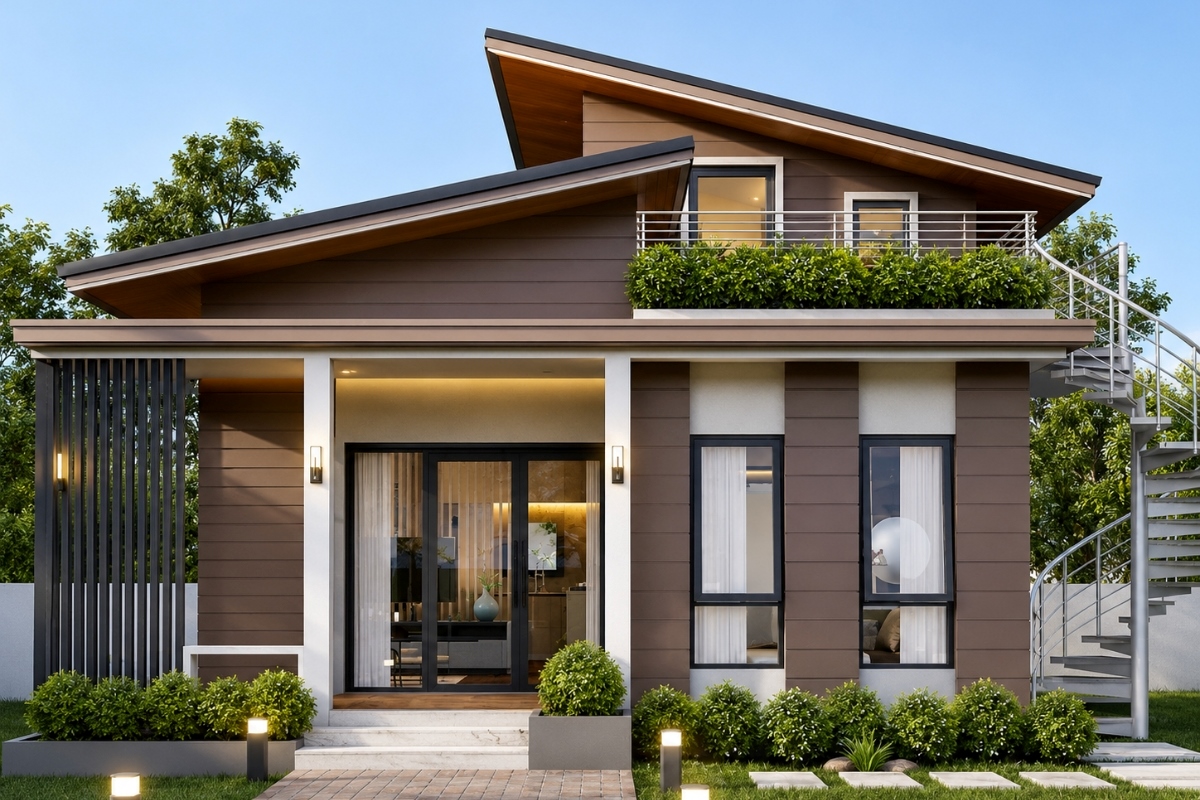 Điểm nổi bật trong thiết kế nhà cấp 4 mái lệch