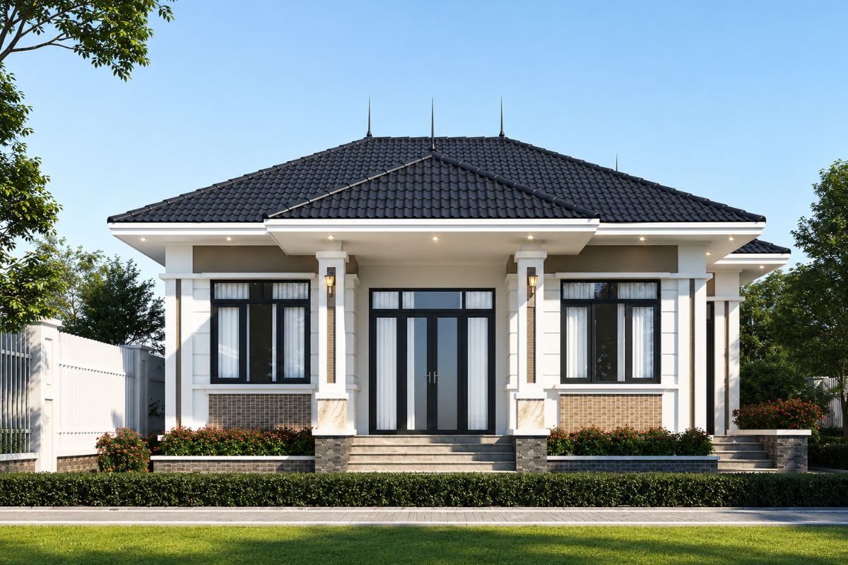 Lưu ý khi xây dựng nhà cấp 4 mái Nhật 3 phòng ngủ