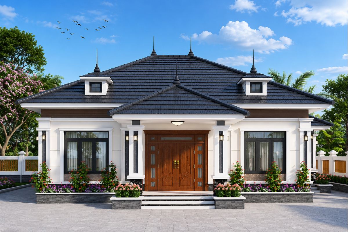 Đặc điểm nổi bật của nhà cấp 4 mái Nhật 3 phòng ngủ