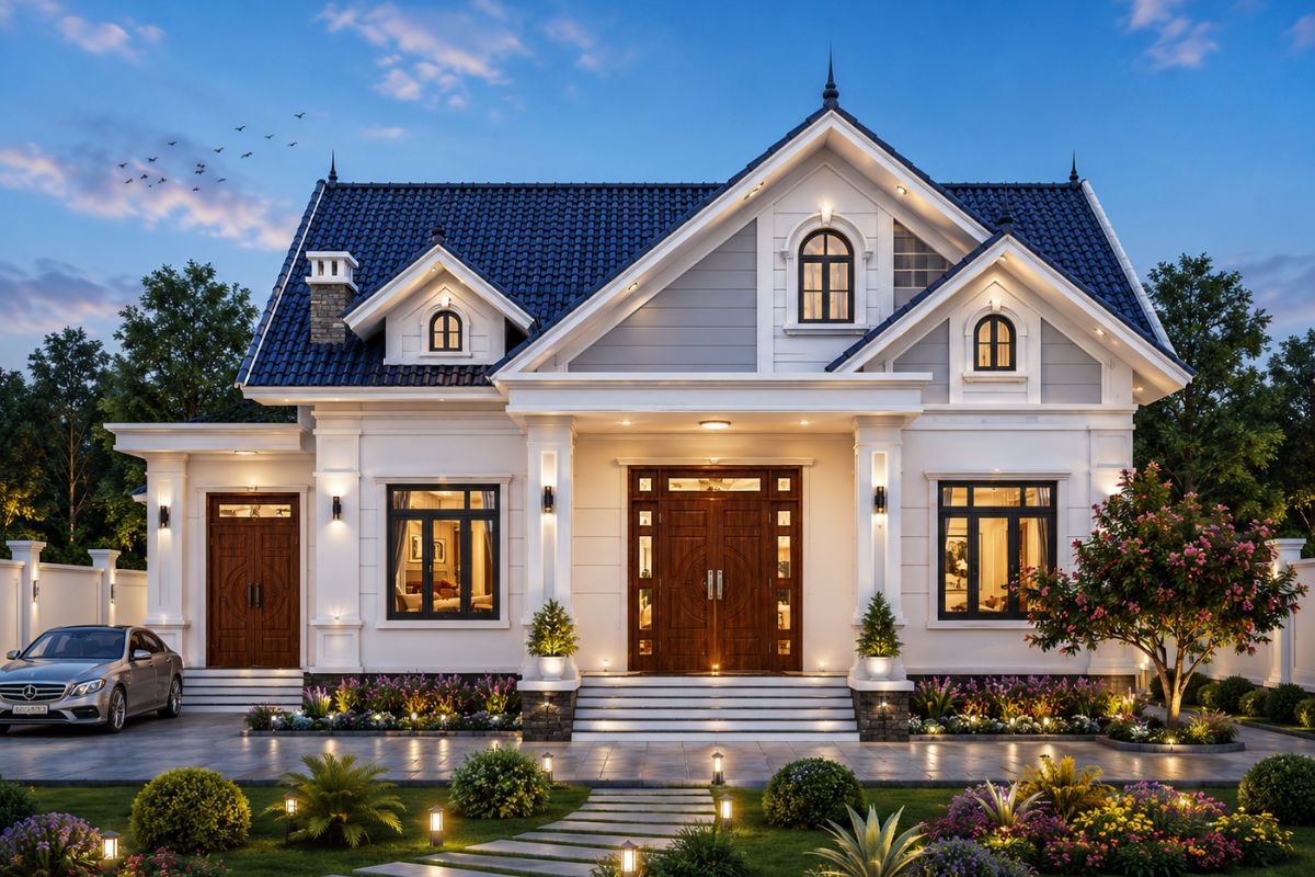 Mẫu nhà cấp 4 mái Thái 150m2