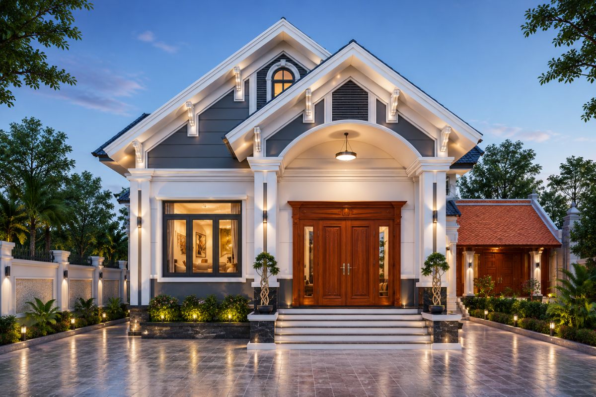 Mẫu nhà cấp 4 mái Thái 120m2