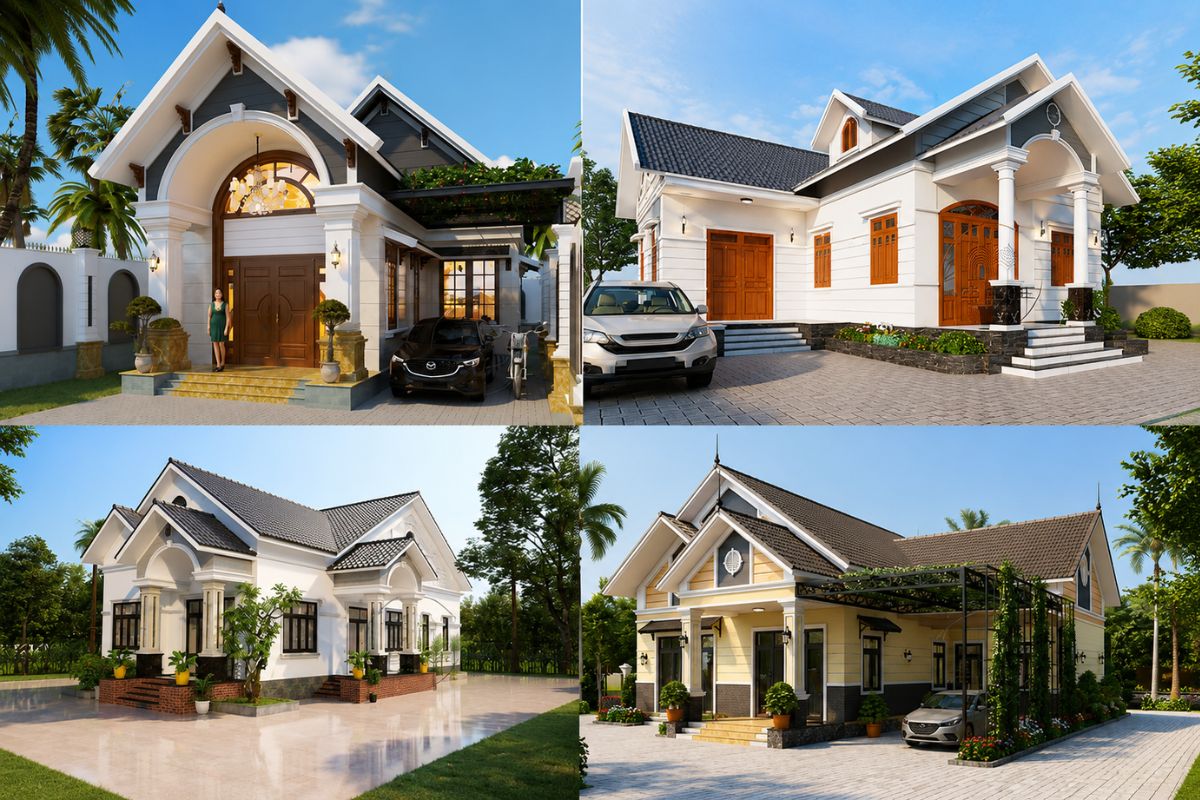 Lựa chọn thiết kế phù hợp giúp tối ưu chi phí xây nhà cấp 4 mái Thái chữ L