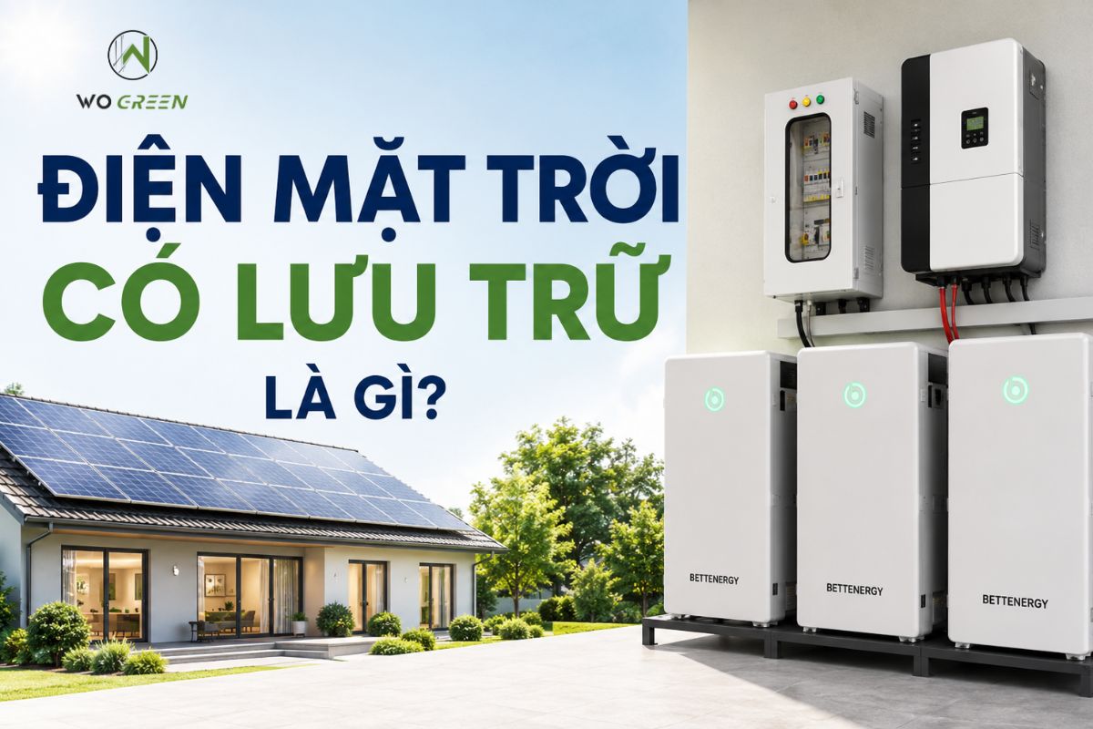 Điện mặt trời có lưu trữ là gì ?