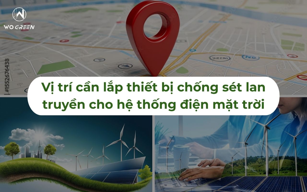 Vị trí cần lắp thiết bị chống sét lan truyền cho hệ thống điện mặt trời