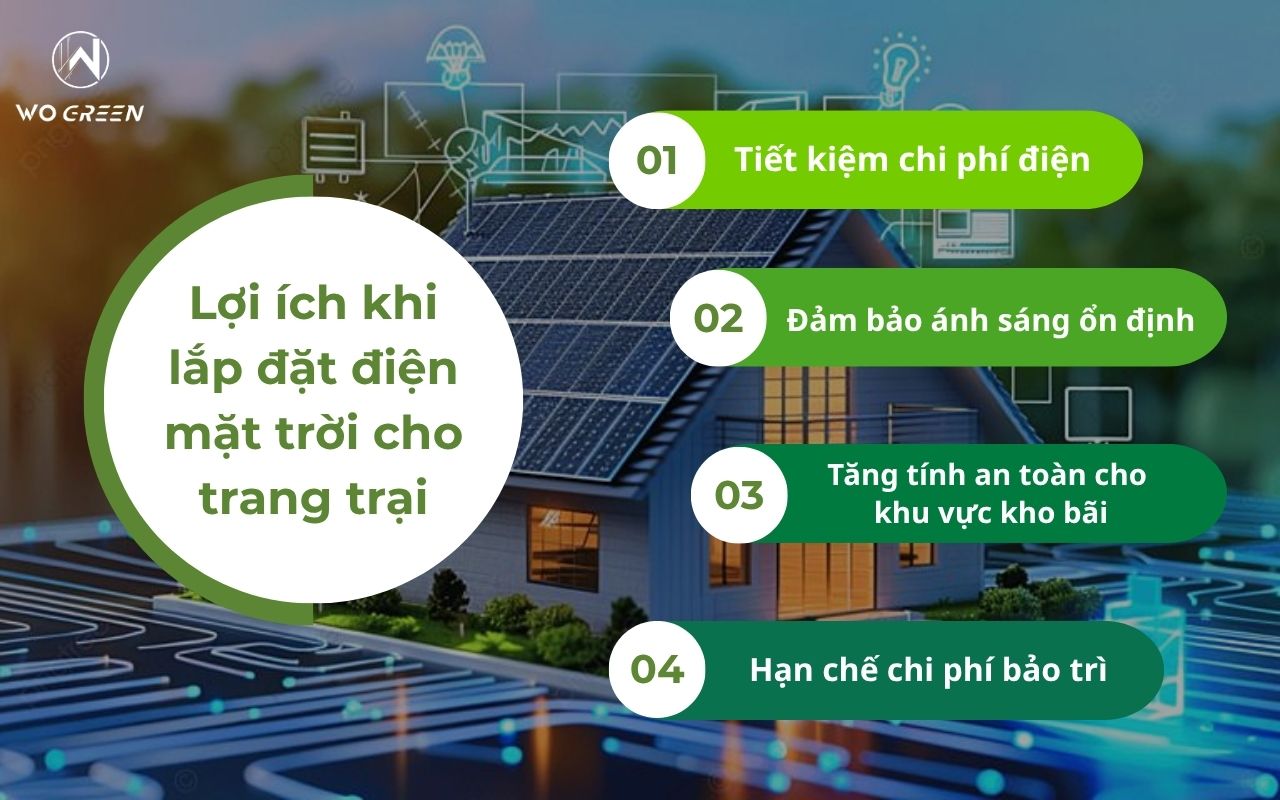 Lợi ích khi sử dụng đèn năng lượng mặt trời cho nhà kho