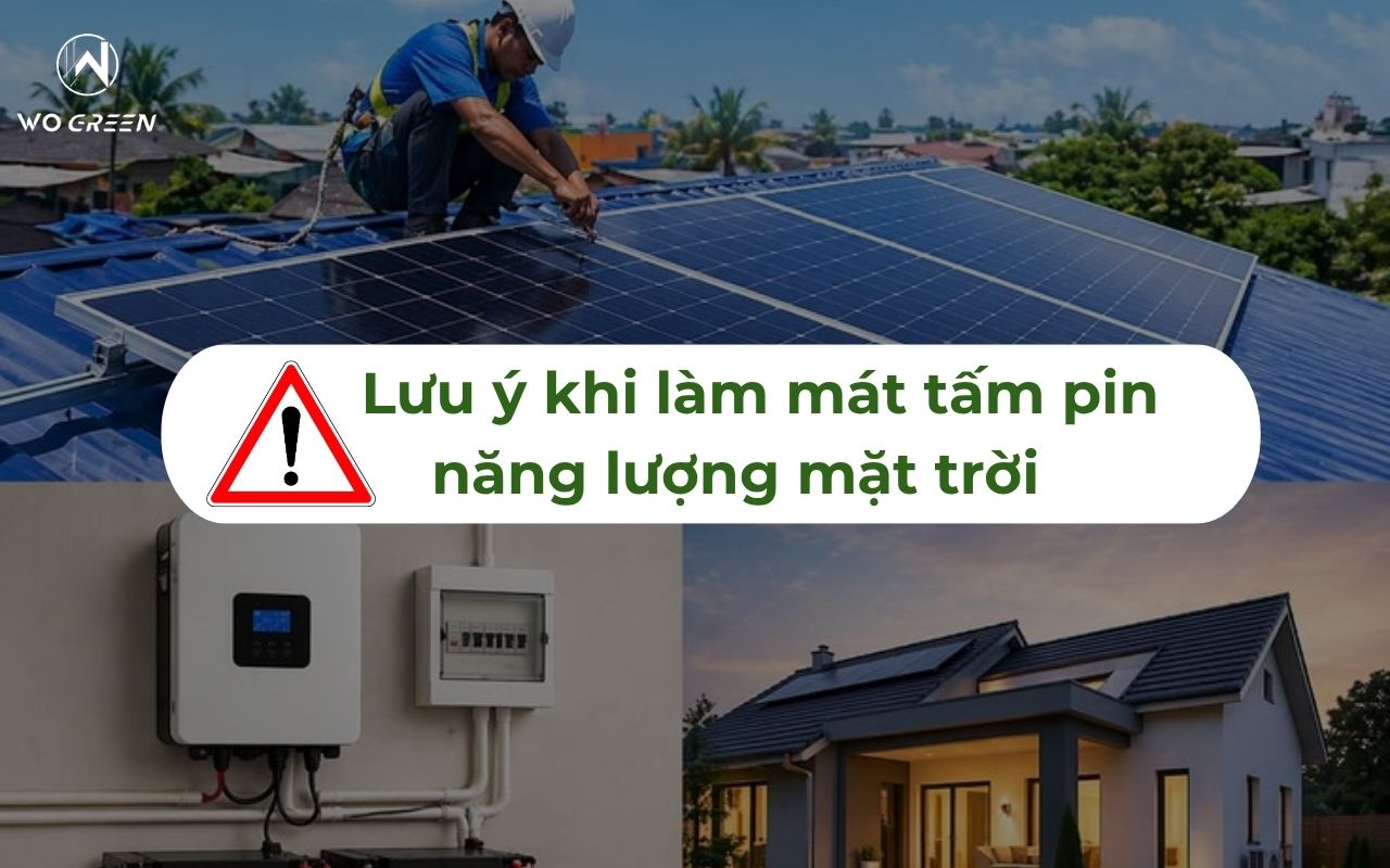 Lưu ý khi làm mát tấm pin năng lượng mặt trời