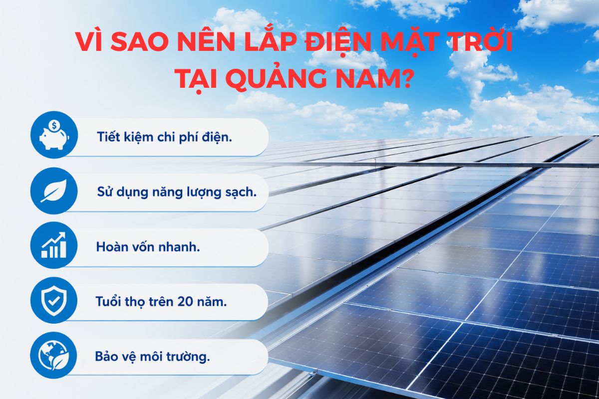 Những lợi ích khi lắp điện mặt trời tại Quảng Nam