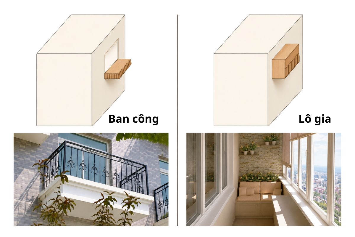 Logia là gì? Khác gì so với ban công