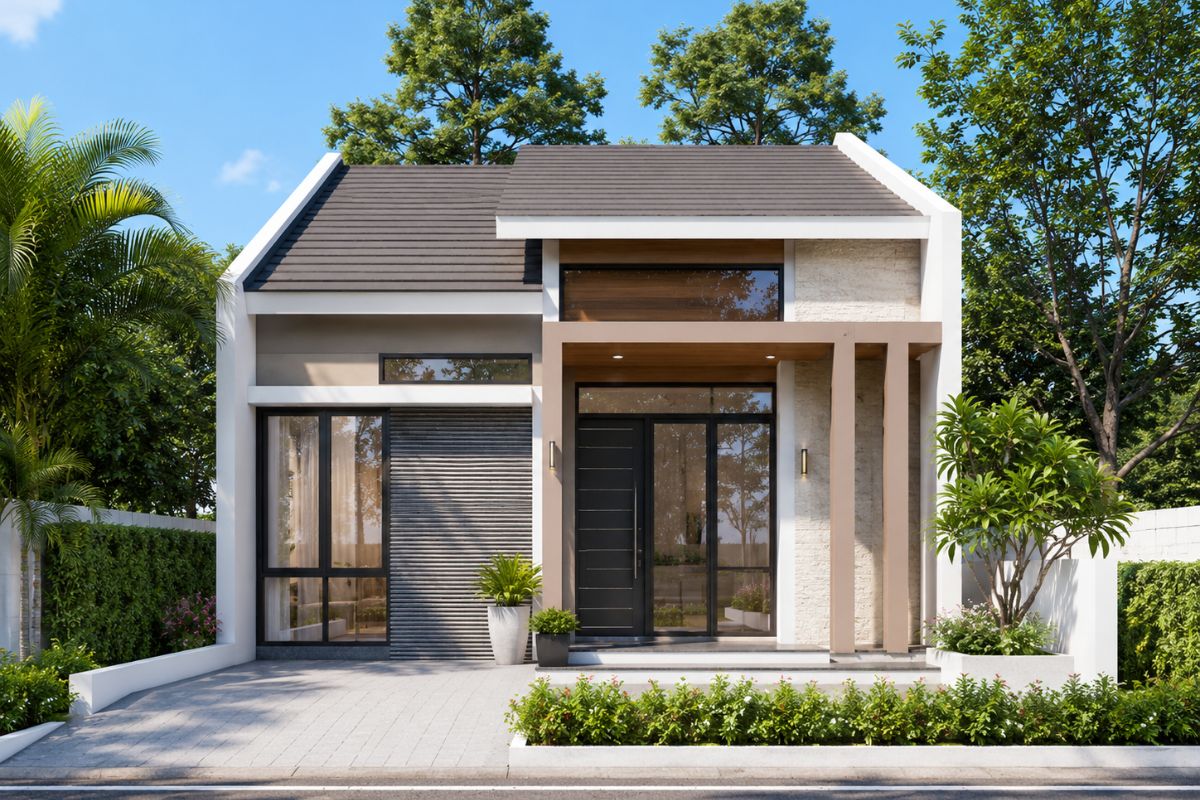 Mẫu nhà cấp 4 đẹp giá rẻ 100 triệu có gác lửng