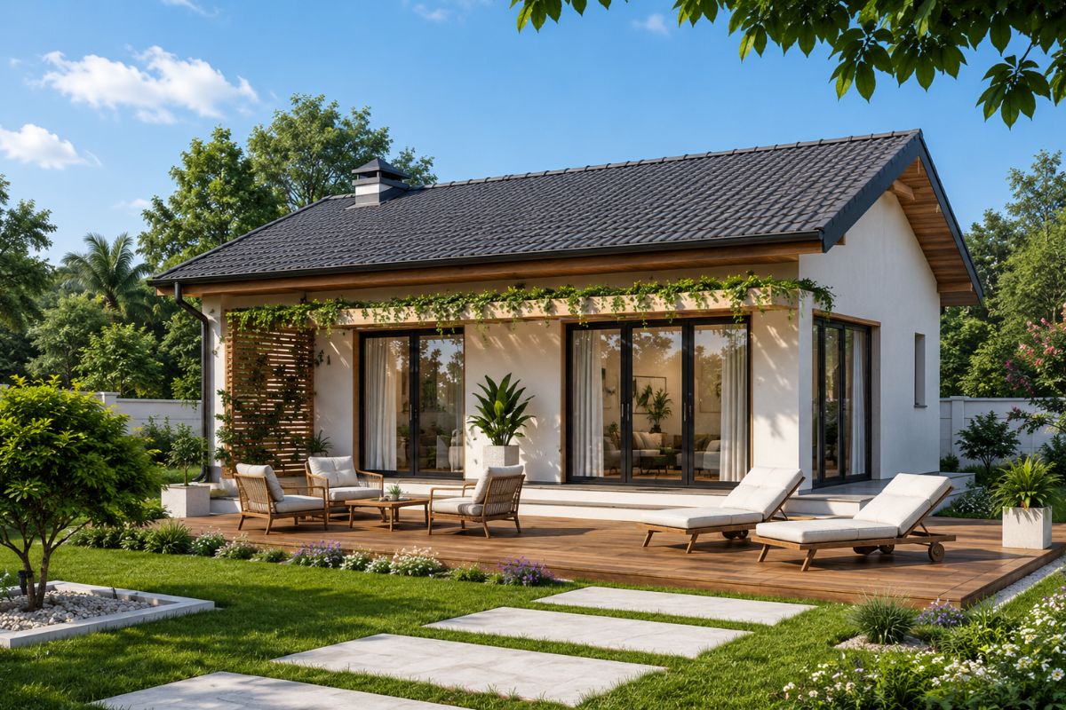 Mẫu nhà cấp 4 đẹp giá rẻ 100 triệu có sân vườn