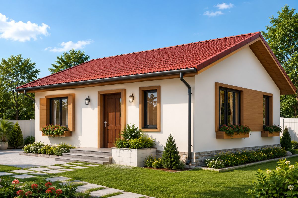 Mẫu nhà cấp 4 đẹp giá rẻ 100 triệu ở nông thôn