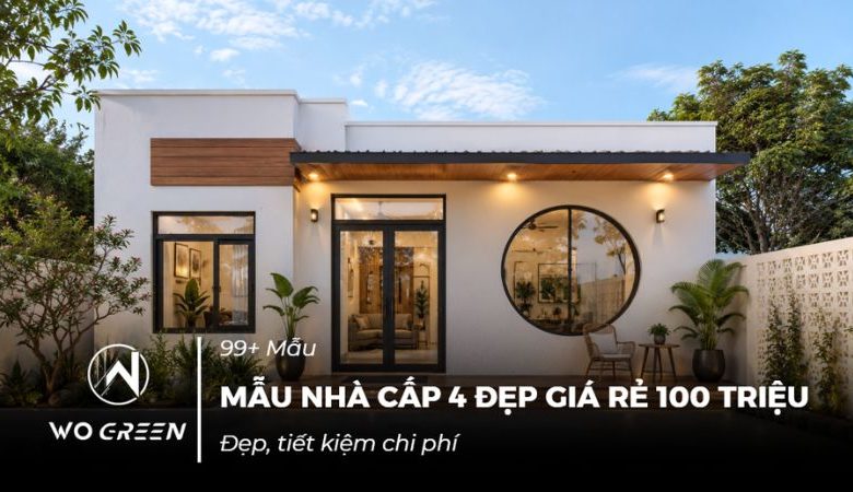 99+ mẫu nhà cấp 4 đẹp giá rẻ 100 triệu đẹp, tiết kiệm chi phí
