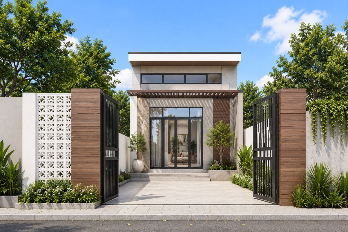 Mẫu nhà cấp 4 gác lửng 3 phòng ngủ 300 triệu