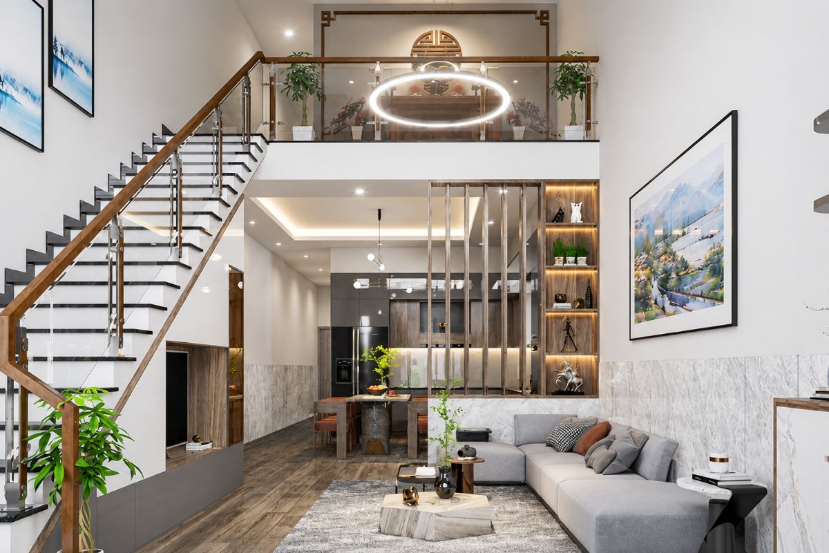 Nhà cấp 4 gác lửng đẹp 200 triệu 3 phòng ngủ hiện đại, hút mắt