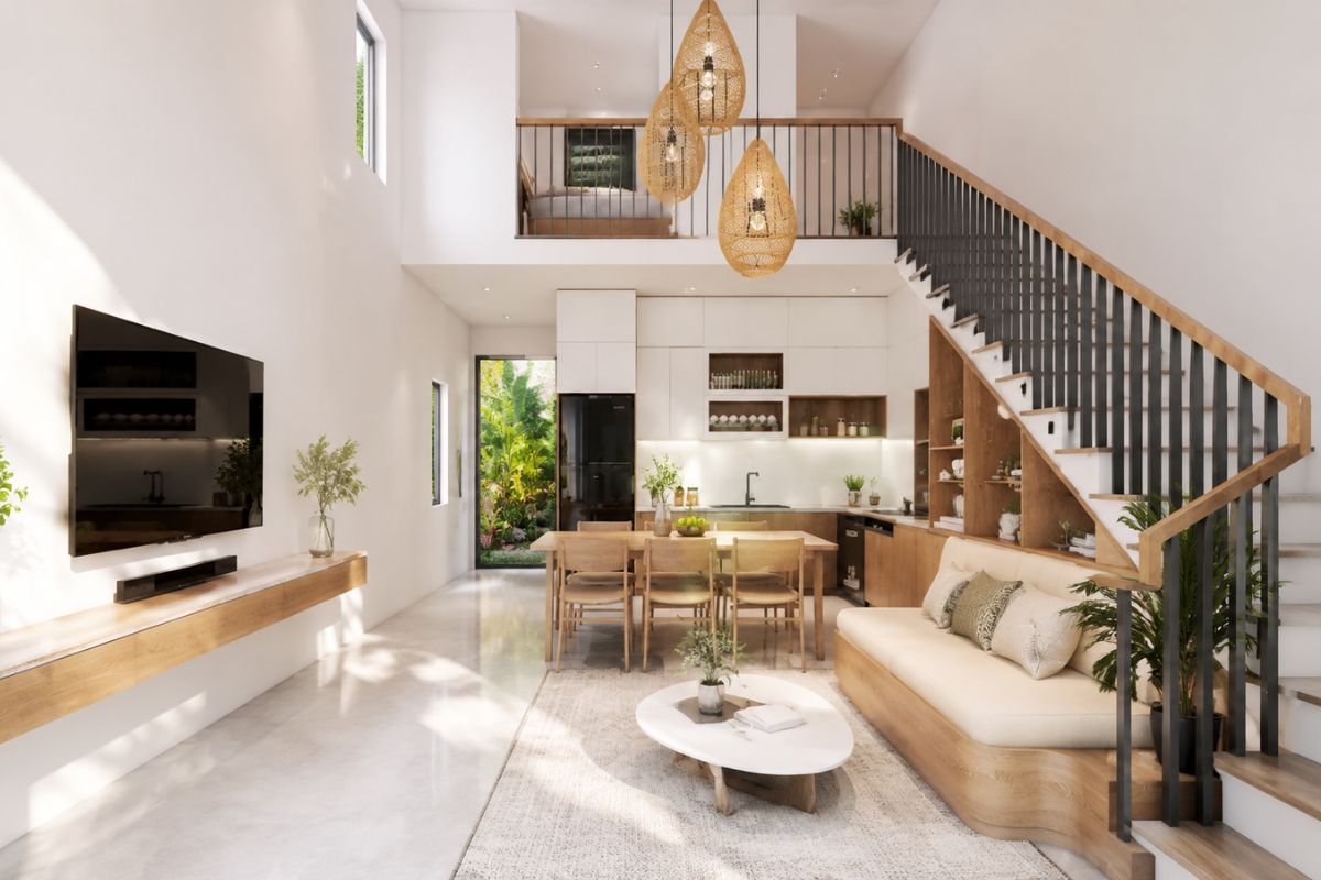 Thiết kế nhà cấp 4 gác lửng 200 triệu ở nông thôn