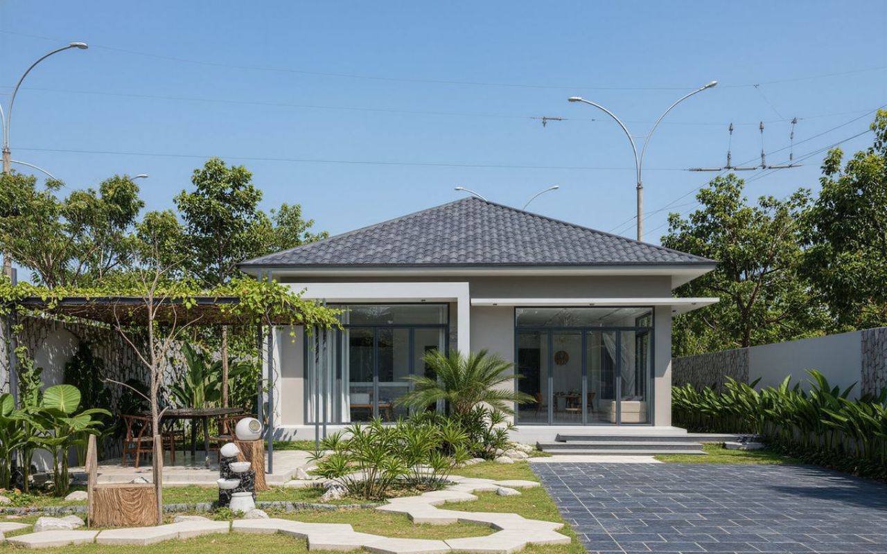 Nhà cấp 4 mái Nhật 3 phòng ngủ