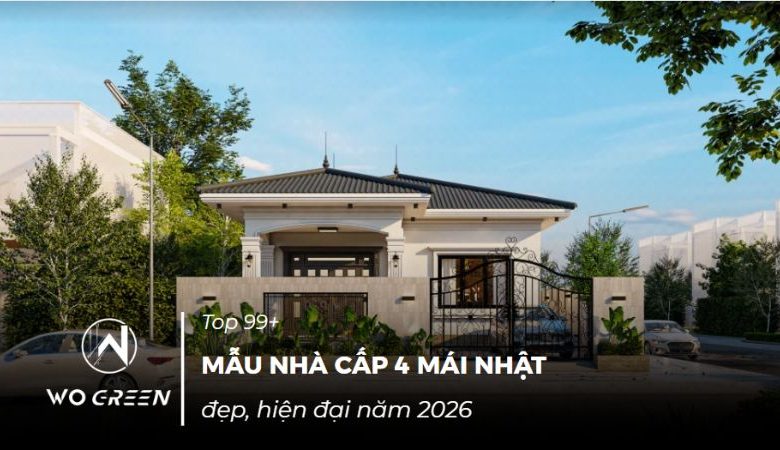 Top 99+ mẫu nhà cấp 4 mái Nhật đẹp, hiện đại năm 2026