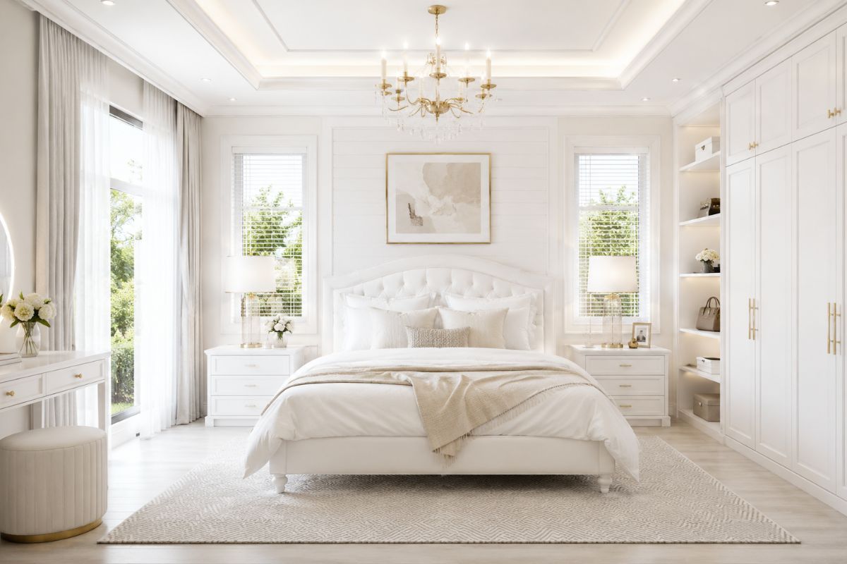 Bí quyết decor phòng màu trắng đẹp, ấn tượng ‘