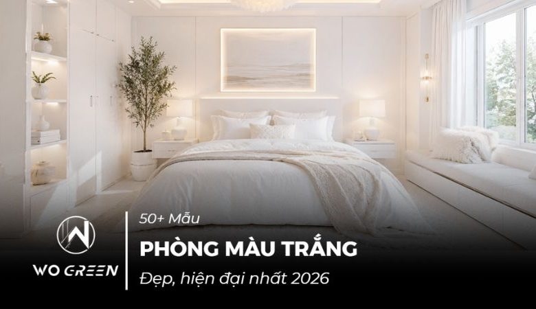 Top 50+ mẫu phòng màu trắng đẹp, hiện đại nhất 2026