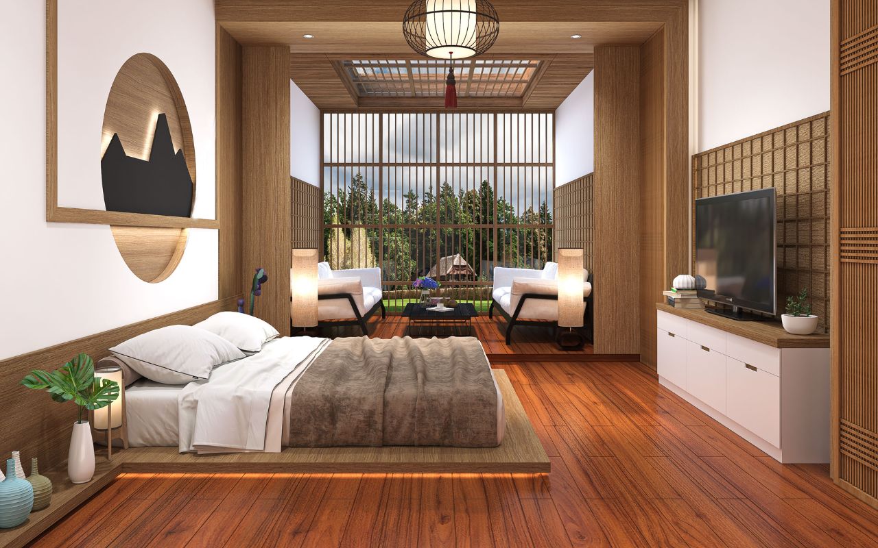 Mẫu phòng ngủ không giường cho vợ chồng
