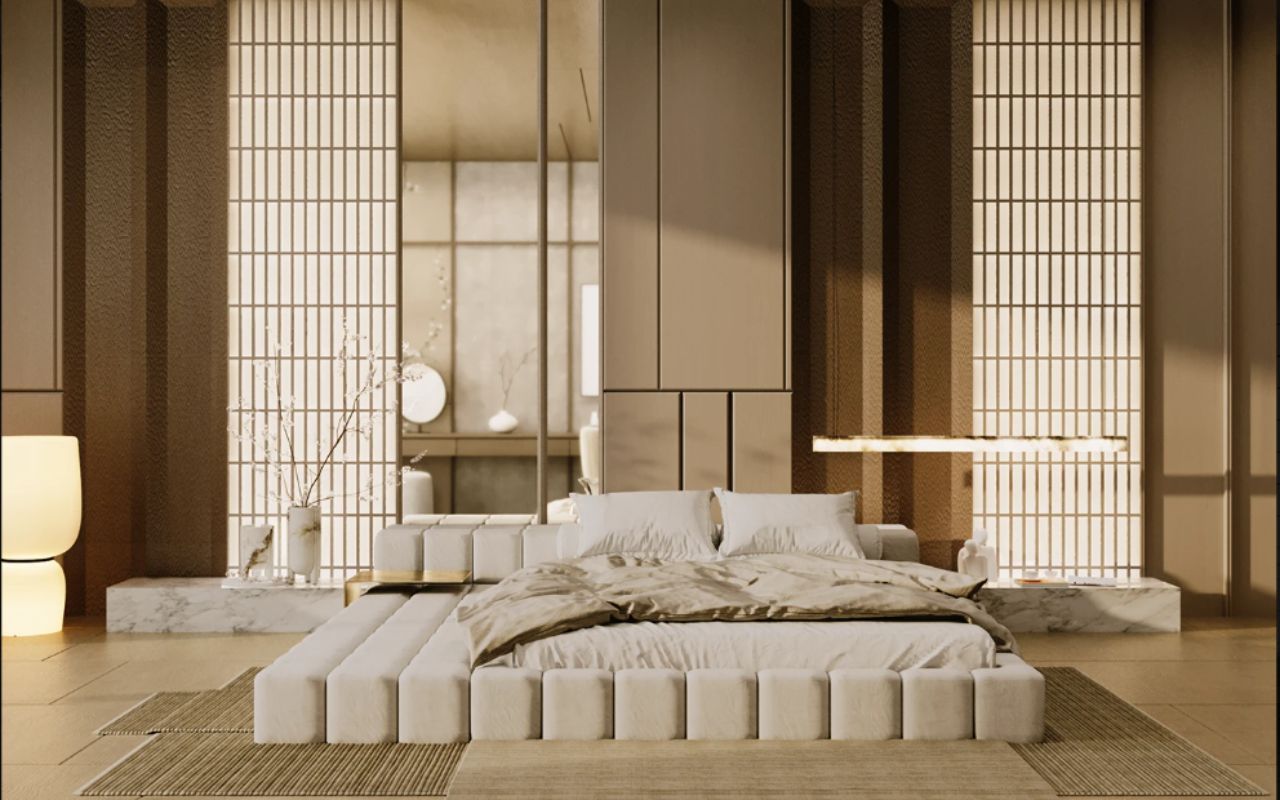 Mẫu phòng ngủ không giường cho vợ chồng