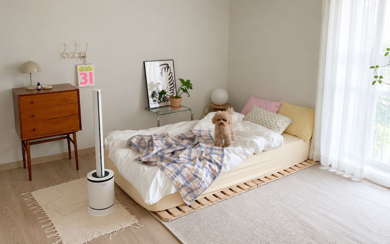 Mẫu phòng ngủ không giường tối giản