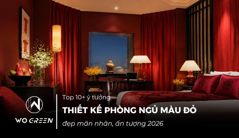 Top 10+ ý tưởng thiết kế phòng ngủ màu đỏ đẹp mãn nhãn, ấn tượng