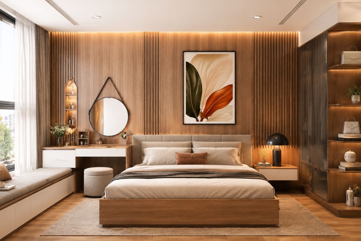 Tìm hiểu về phòng ngủ màu nâu