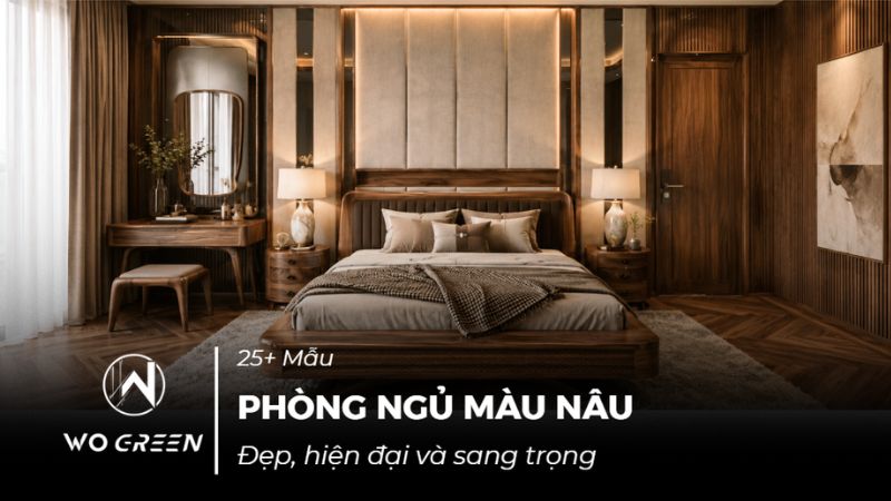 Phòng ngủ màu nâu
