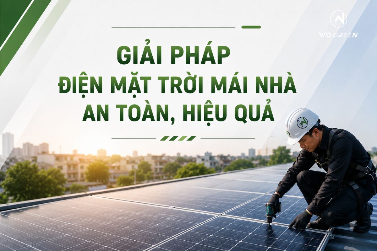 WoGreen – Giải pháp điện mặt trời mái nhà an toàn, hiệu quả