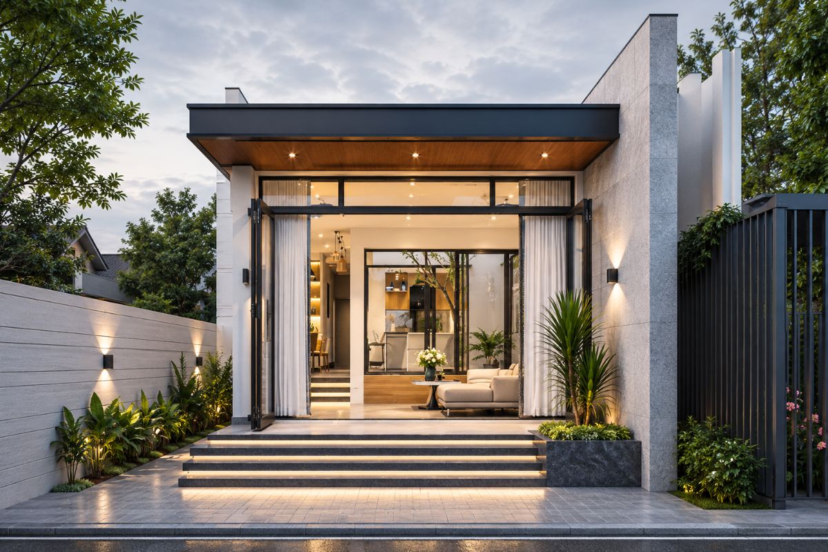 Mẫu thiết kế nhà phố 7x20m hiện đại
