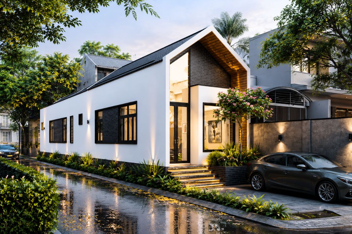 Mẫu nhà phố 7x20m 3 phòng ngủ