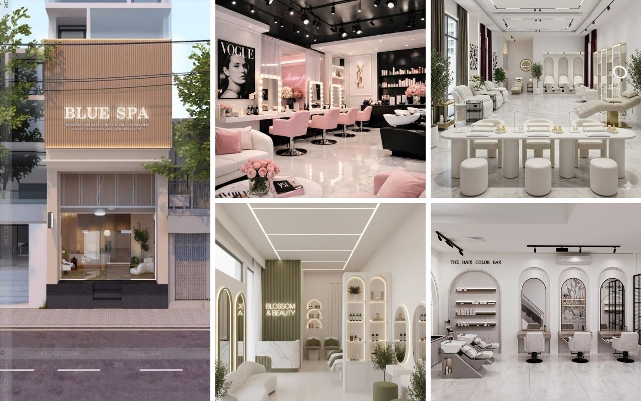 Mẫu nhà phố kết hợp spa, salon
