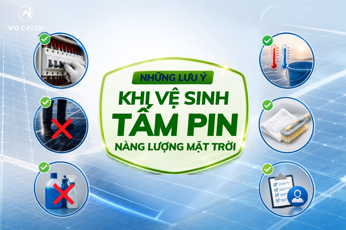 Những lưu ý khi vệ sinh tấm pin năng lượng mặt trời