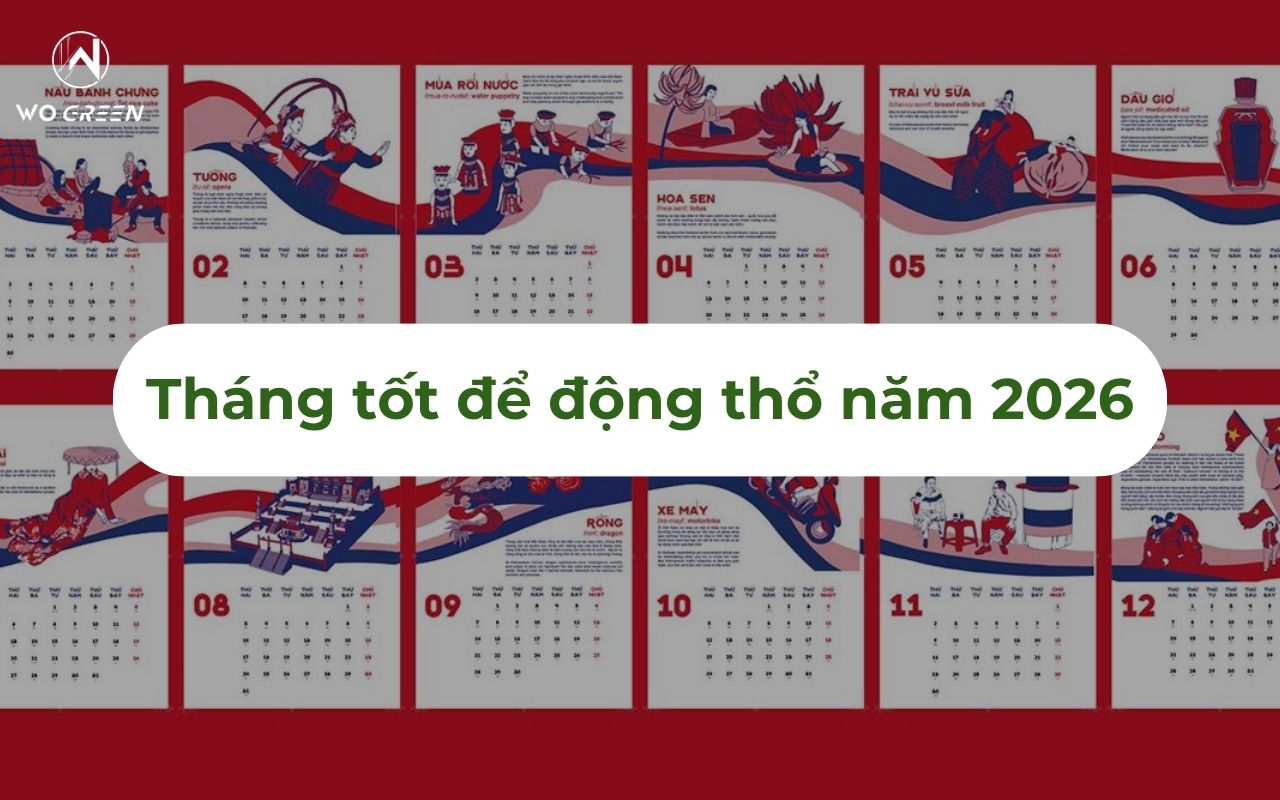 Tháng tốt để động thổ năm 2026