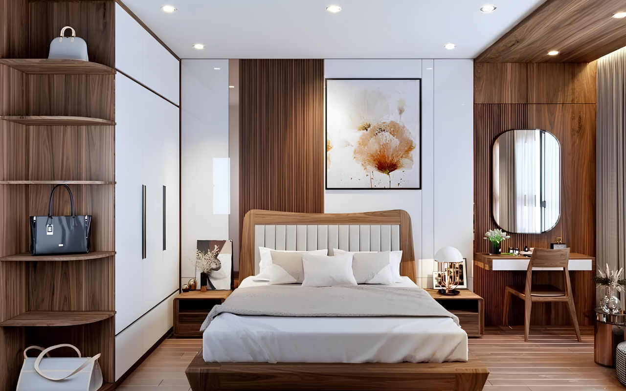 Không gian ấm áp với nội thất gỗ - Nguồn: Sưu tầm
