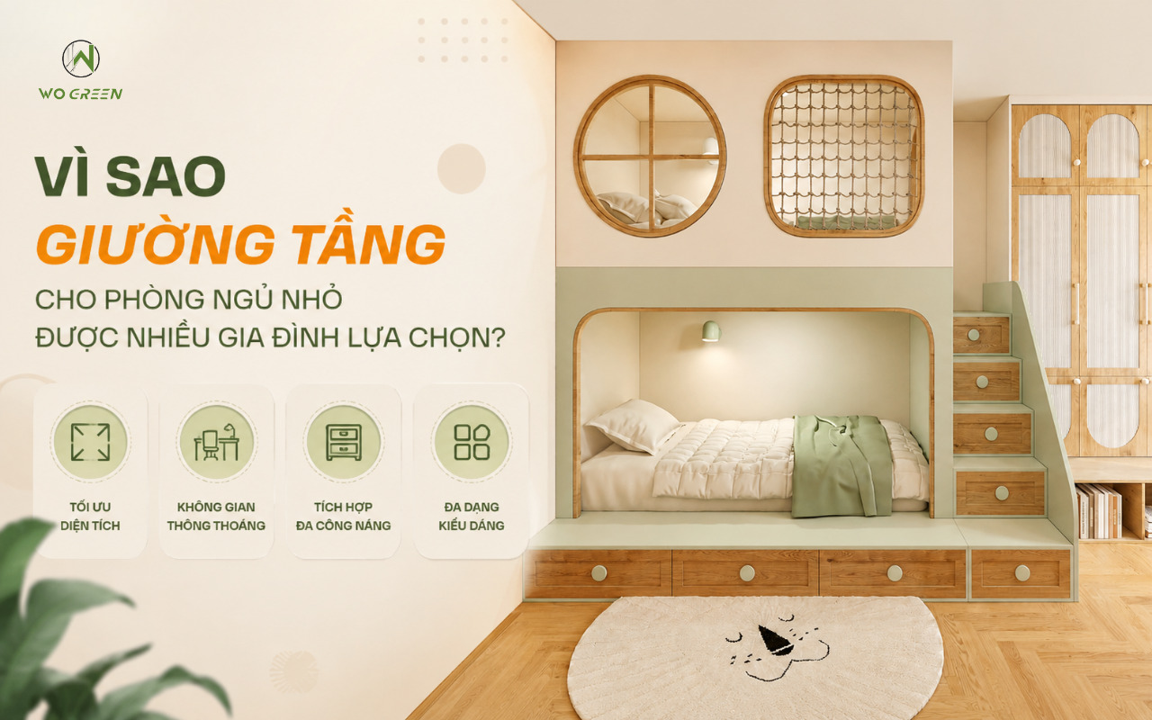 Vì sao giường tầng cho phòng ngủ nhỏ được nhiều gia đình lựa chọn?