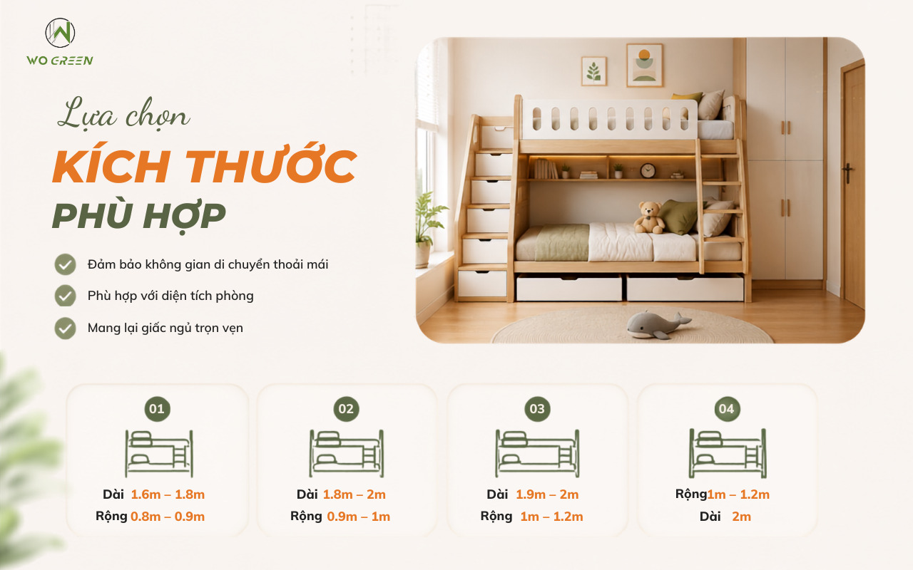Lựa chọn kích thước phù hợp