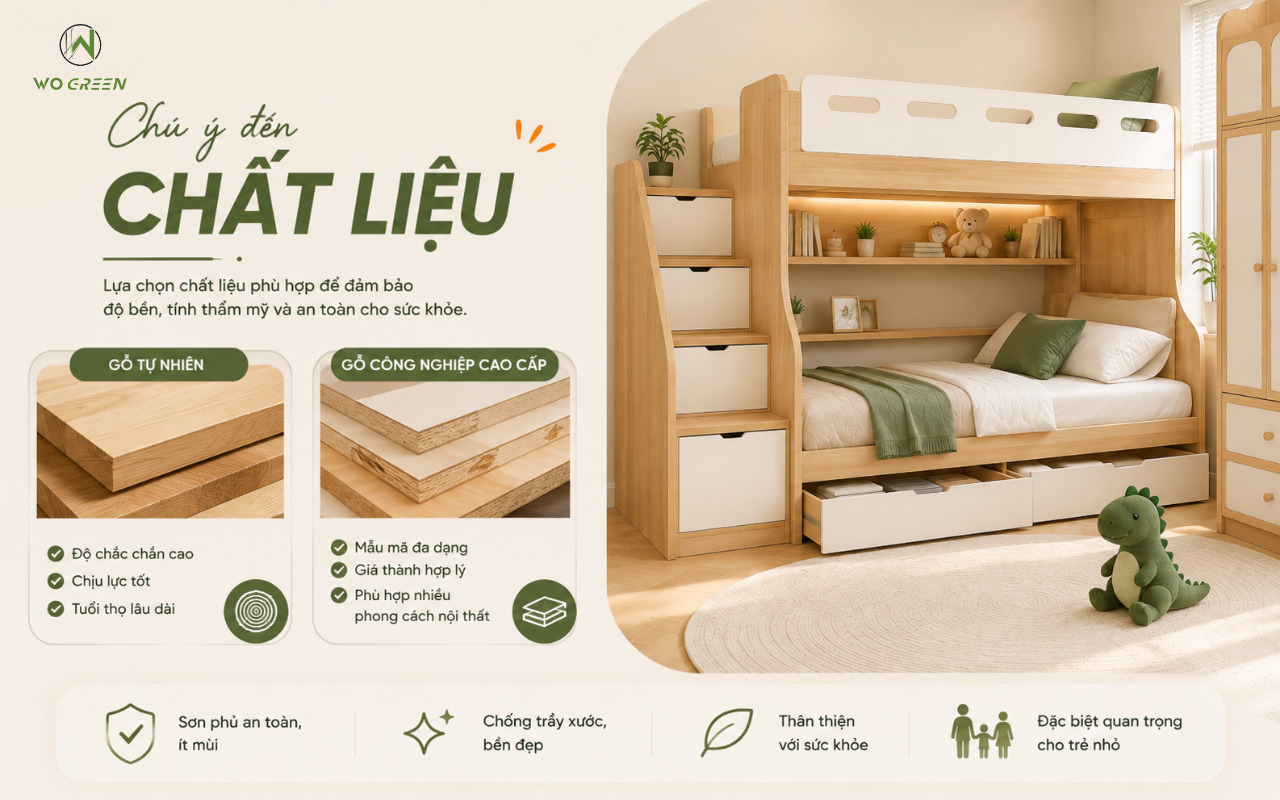 Chú ý đến chất liệu