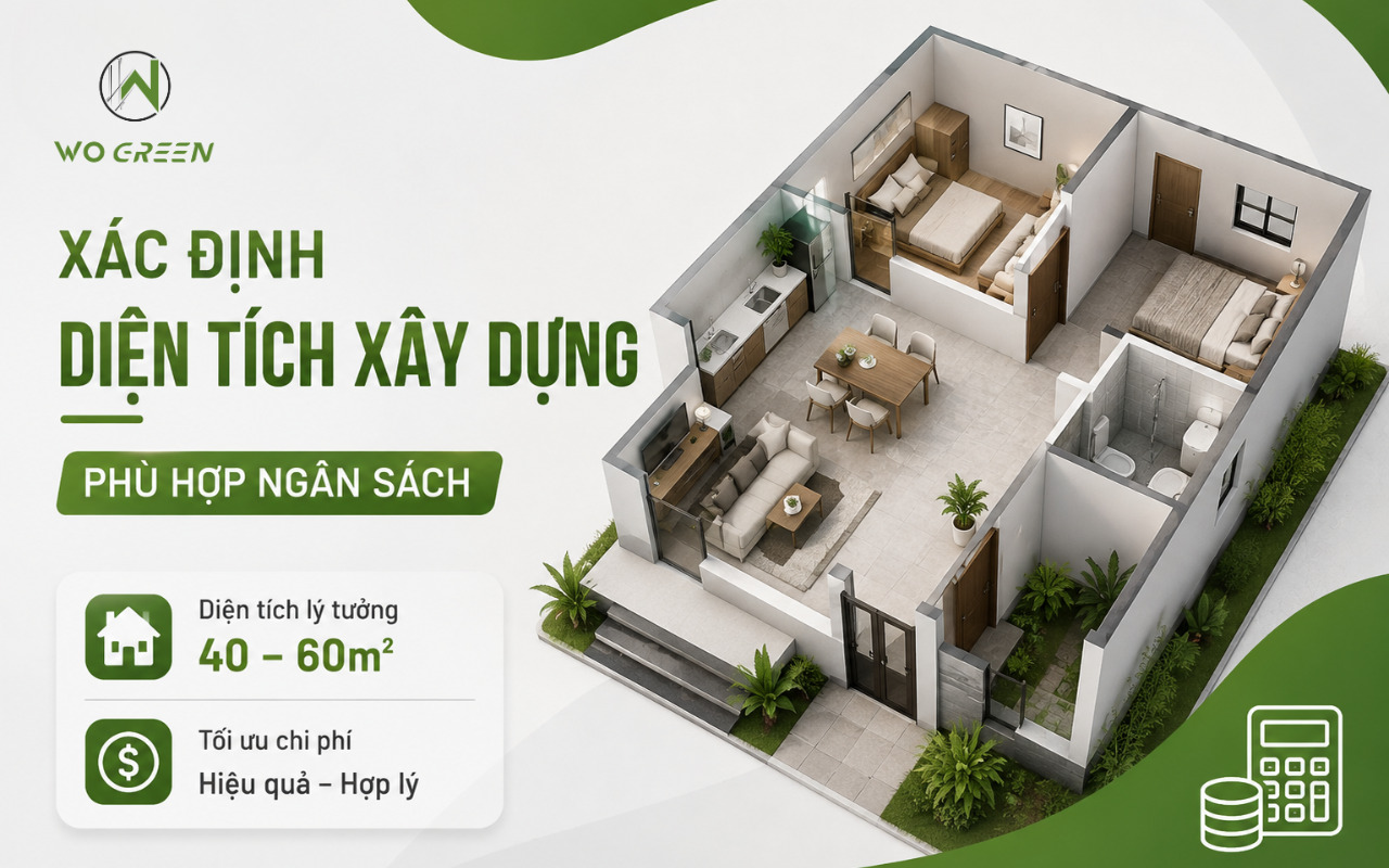 Xác định diện tích xây dựng phù hợp ngân sách